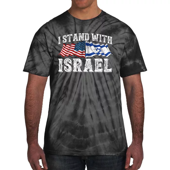 I Stand With Israel American Flag Tie-Dye T-Shirt