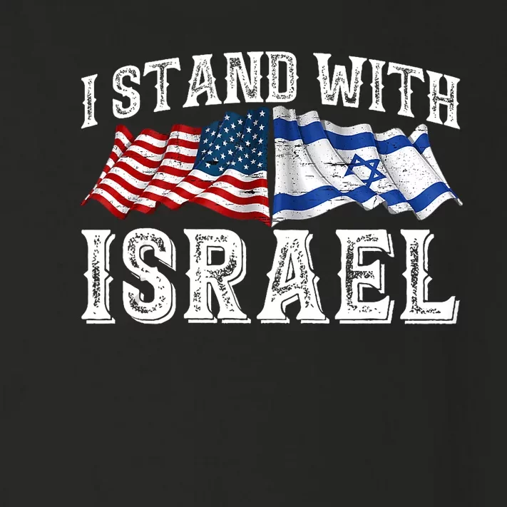 I Stand With Israel American Flag Toddler Long Sleeve Shirt