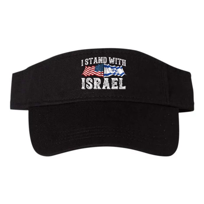 I Stand With Israel American Flag Valucap Bio-Washed Visor