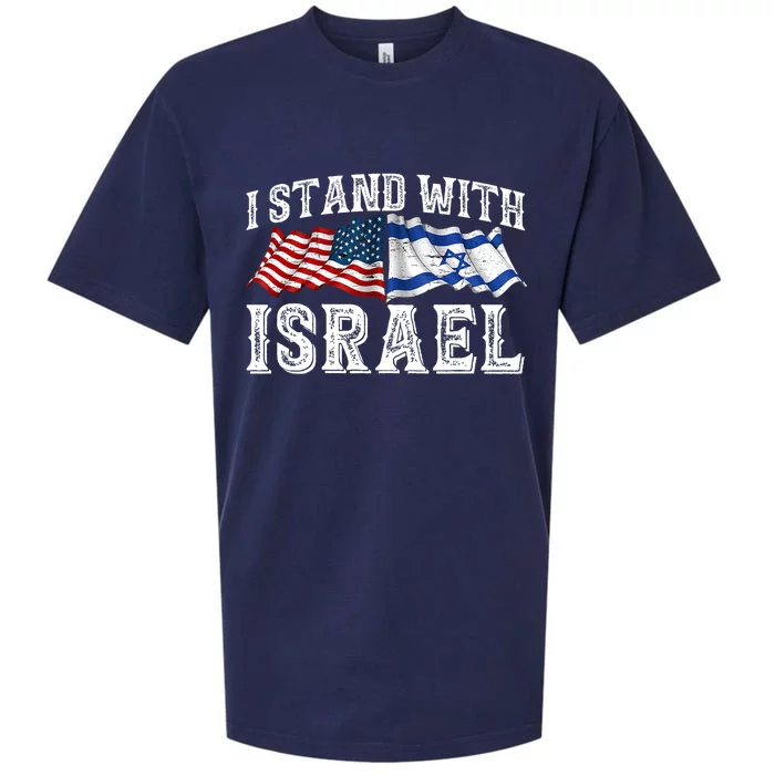 I Stand With Israel American Flag Sueded Cloud Jersey T-Shirt