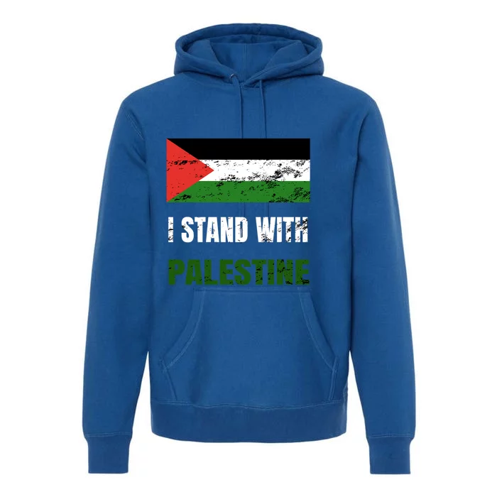 I Stand With Palestine Free Gaza Jerusalem Palestine Flag Gift Premium Hoodie