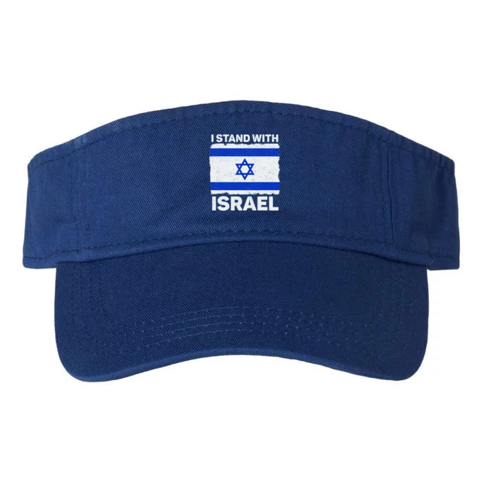 I Stand With Israel Israel Flag Patriotic Israel Valucap Bio-Washed Visor