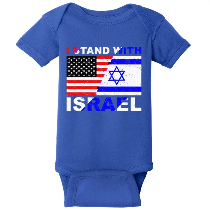 I Stand With Israel Israeli Palestinian Conflict Pro Israel Baby Bodysuit