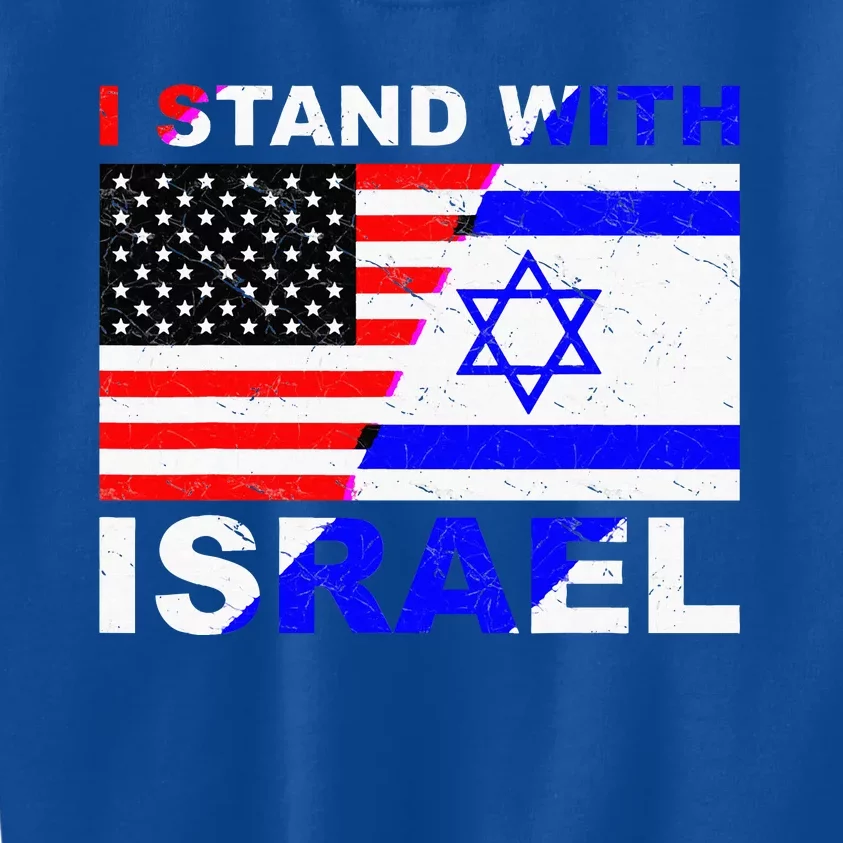 I Stand With Israel Israeli Palestinian Conflict Pro Israel Kids Sweatshirt