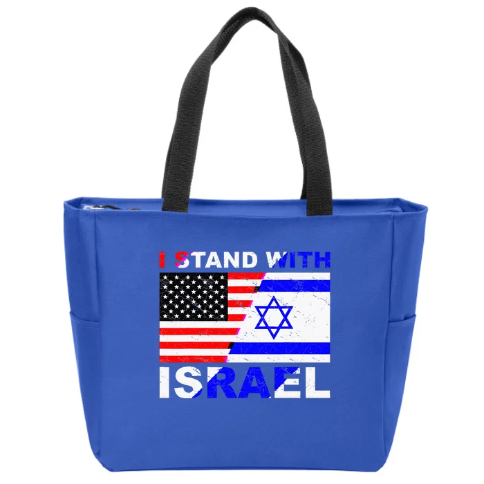 I Stand With Israel Israeli Palestinian Conflict Pro Israel Zip Tote Bag