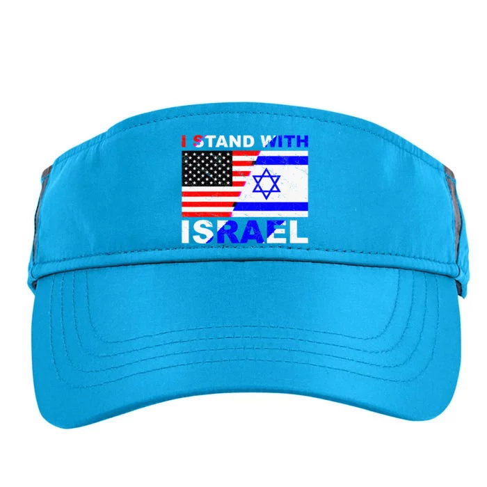 I Stand With Israel Israeli Palestinian Conflict Pro Israel Adult Drive Performance Visor