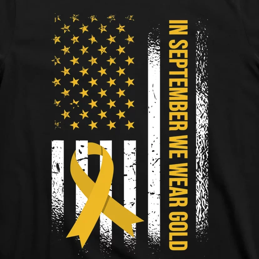 In September We Wear Gold Childhood Cancer Awareness T-Shirt