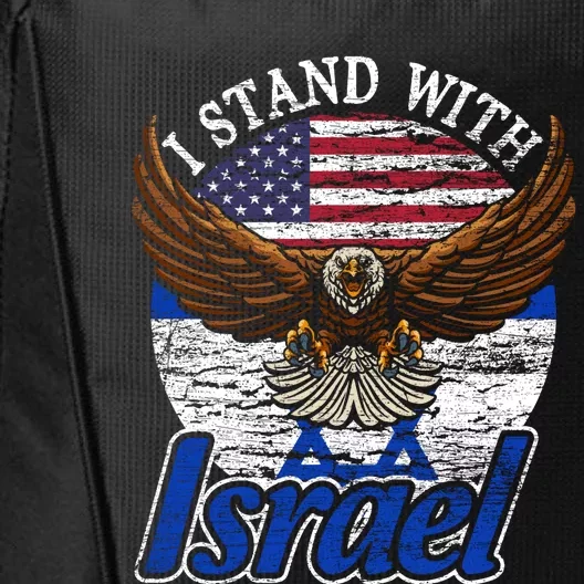 I Stand With Israel Pray For Israel Eagle Design City Backpack