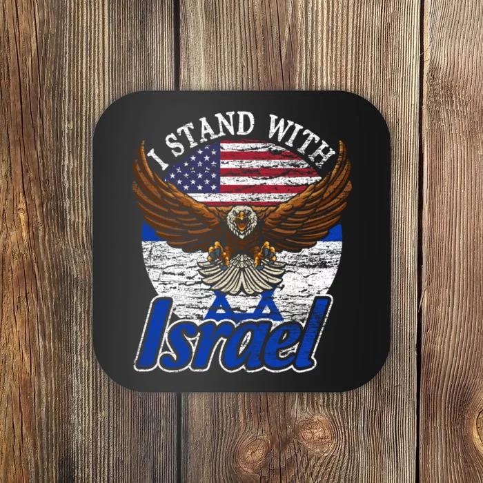 I Stand With Israel Pray For Israel Eagle Design Coaster