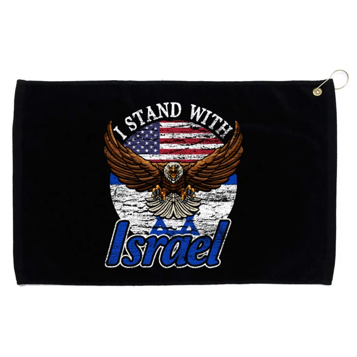 I Stand With Israel Pray For Israel Eagle Design Grommeted Golf Towel