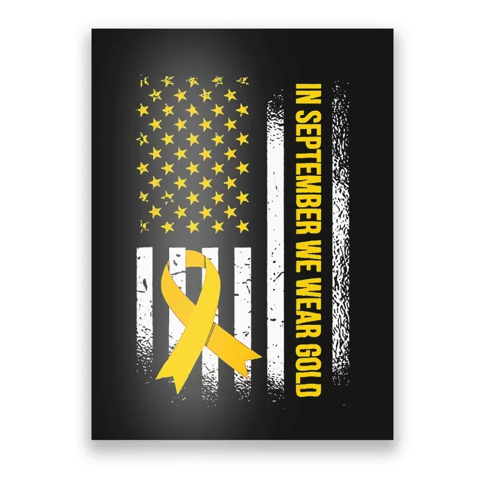 In September We Wear Gold Childhood Cancer Awareness Poster