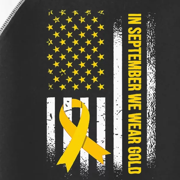 In September We Wear Gold Childhood Cancer Awareness Toddler Fine Jersey T-Shirt