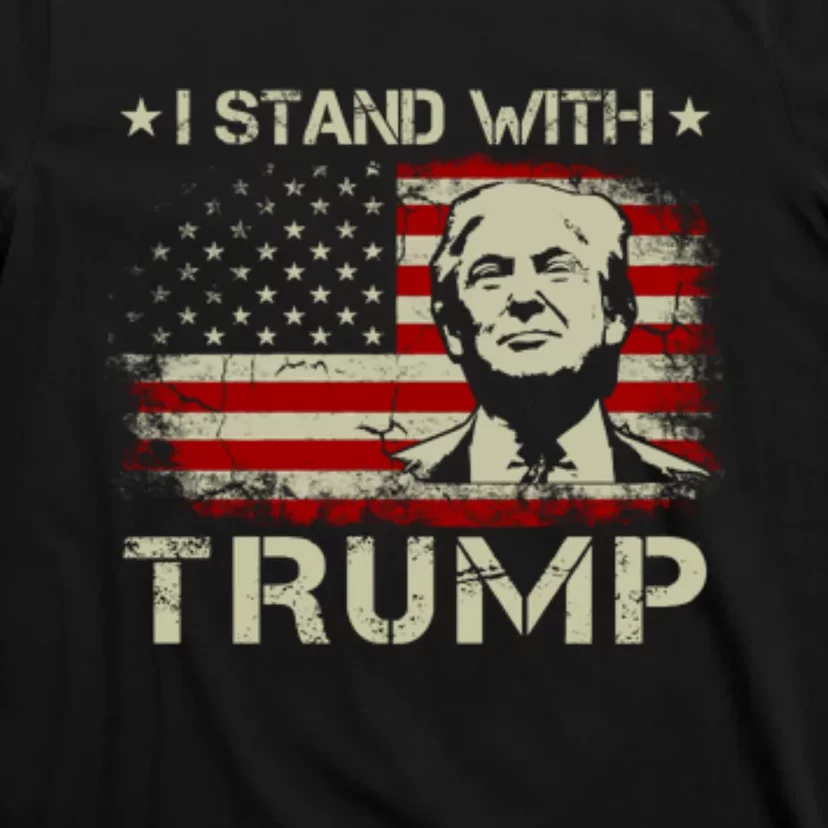 I Stand With Trump Pro Trump Supporter Free Trump T-Shirt