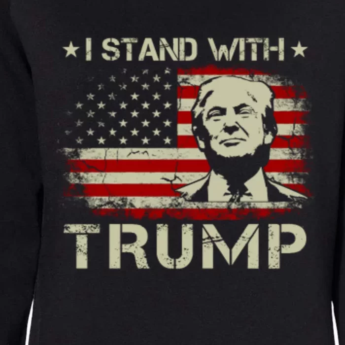 I Stand With Trump Pro Trump Supporter Free Trump Womens California Wash Sweatshirt