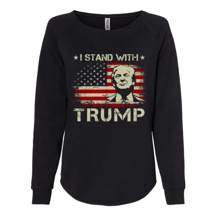 I Stand With Trump Pro Trump Supporter Free Trump Womens California Wash Sweatshirt