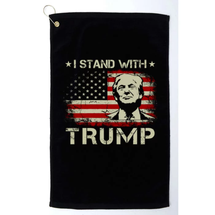 I Stand With Trump Pro Trump Supporter Free Trump Platinum Collection Golf Towel