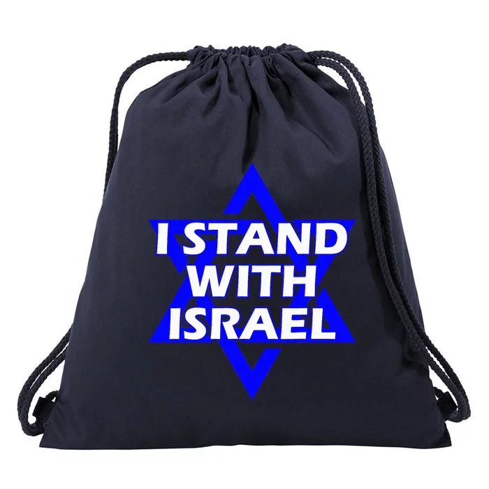 I Stand With Israel Star Of David Drawstring Bag