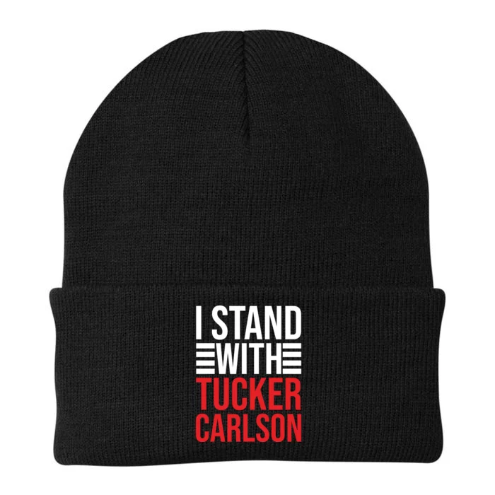 I Stand With Tucker Carlson Knit Cap Winter Beanie