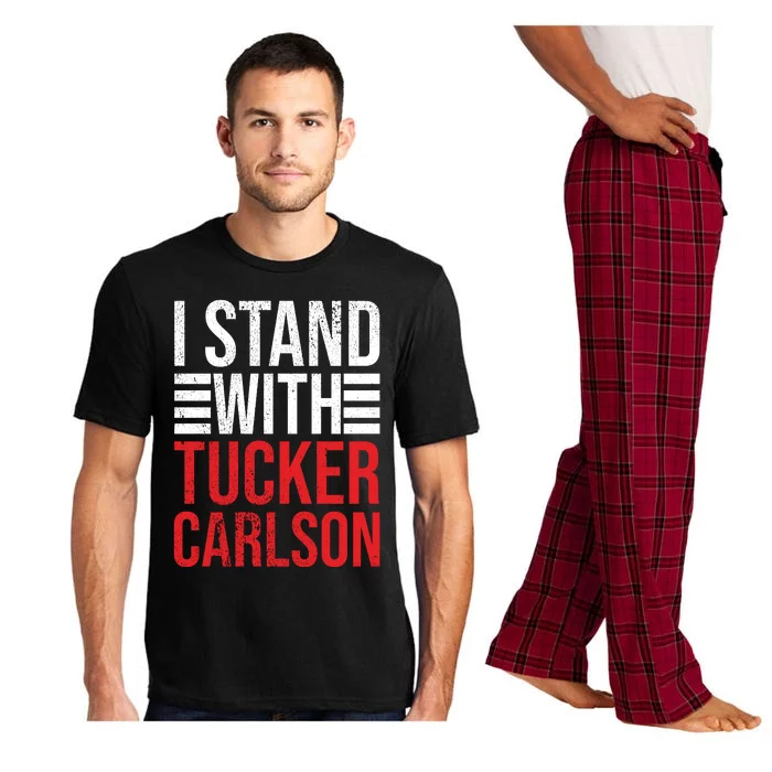 I Stand With Tucker Carlson Vintage Retro Pajama Set