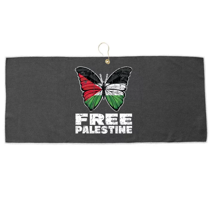 I Stand With Palestine For Their Freedom Free Palestine Large Microfiber Waffle Golf Towel