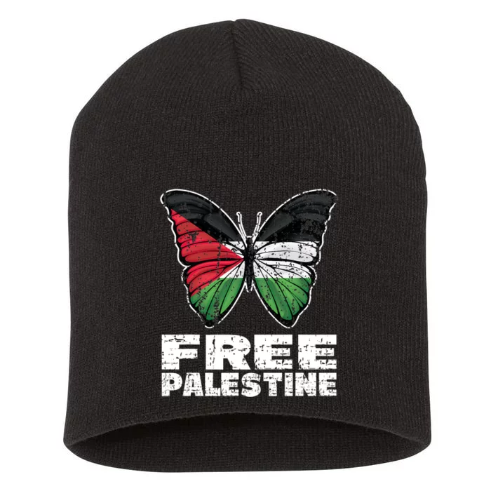 I Stand With Palestine For Their Freedom Free Palestine Short Acrylic Beanie