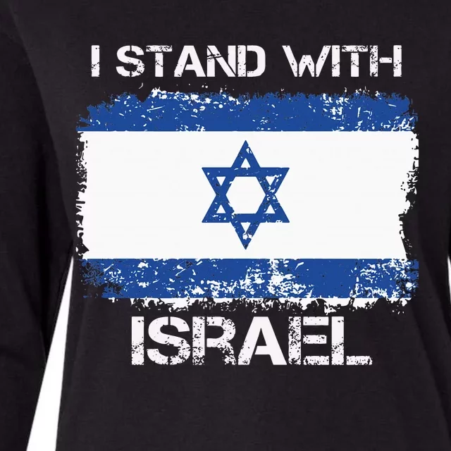 I Stand With Israel Support Israel Love Israeli Brotherhood Womens Cotton Relaxed Long Sleeve T-Shirt