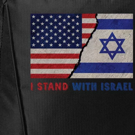 I Stand With Israel Patriotic Usa And Israel Flag City Backpack