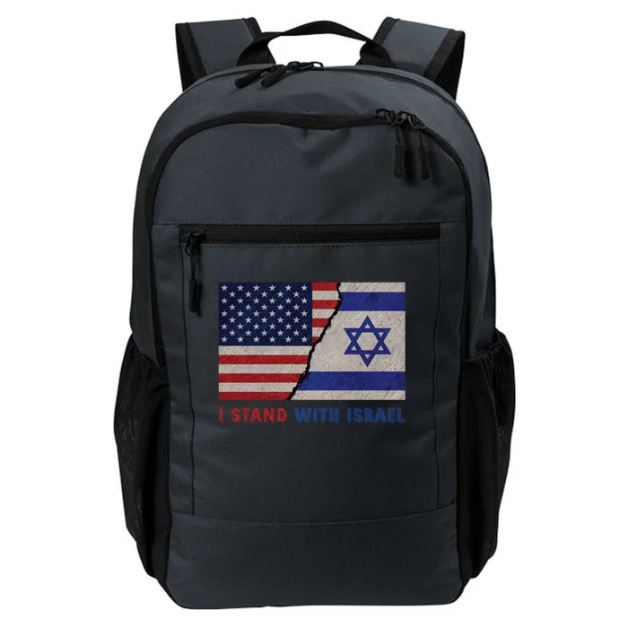 I Stand With Israel Patriotic Usa And Israel Flag Daily Commute Backpack