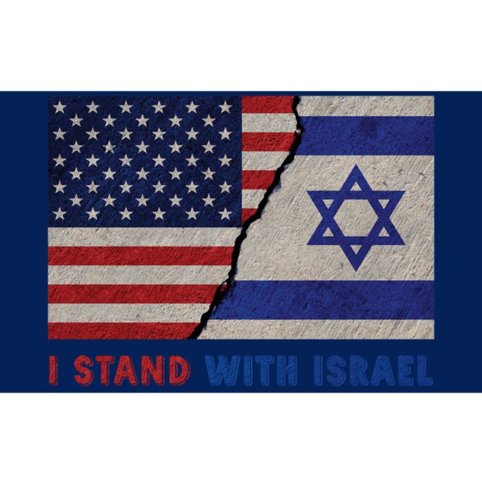 I Stand With Israel Patriotic Usa And Israel Flag Bumper Sticker