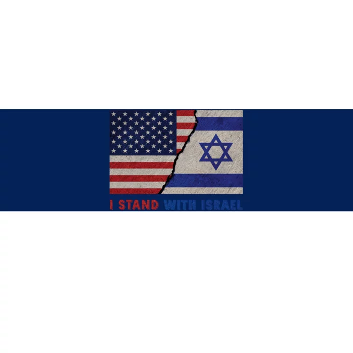 I Stand With Israel Patriotic Usa And Israel Flag Bumper Sticker