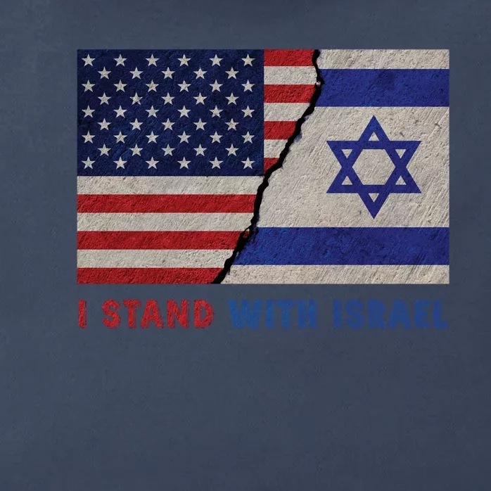 I Stand With Israel Patriotic Usa And Israel Flag Zip Tote Bag