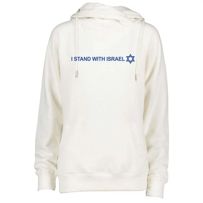 I Stand With Israel Womens Funnel Neck Pullover Hood