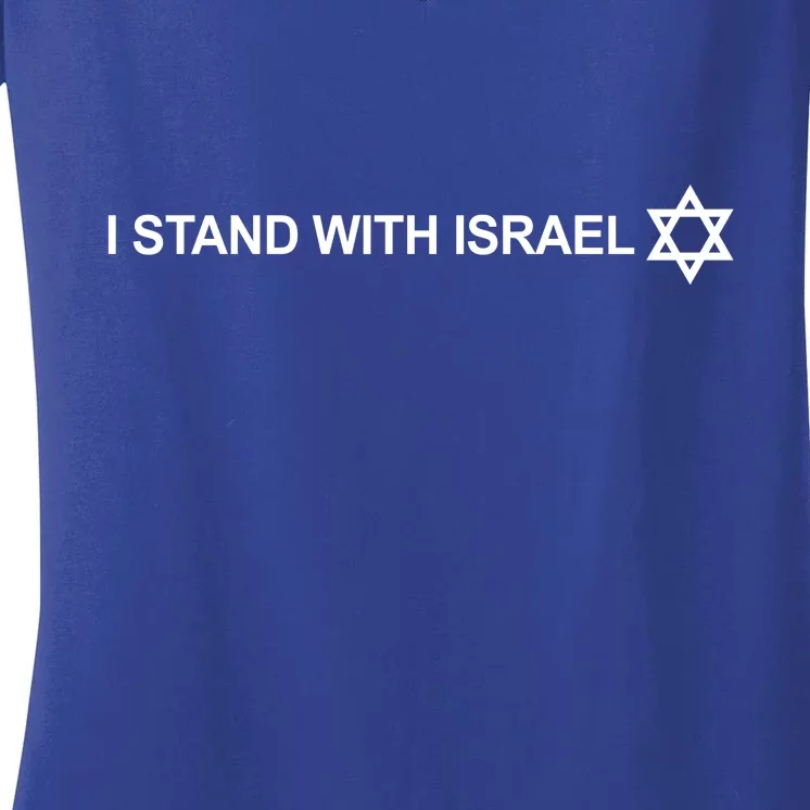 I Stand With Israel Women's V-Neck T-Shirt