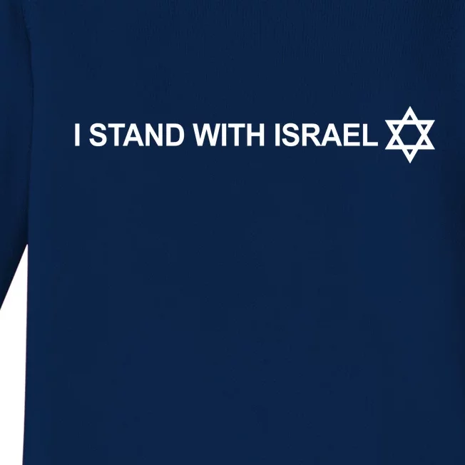 I Stand With Israel Baby Long Sleeve Bodysuit