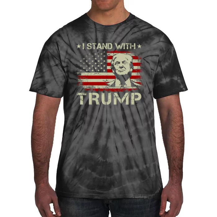 I Stand With Trump Pro Trump Supporter Free Trump Tie-Dye T-Shirt