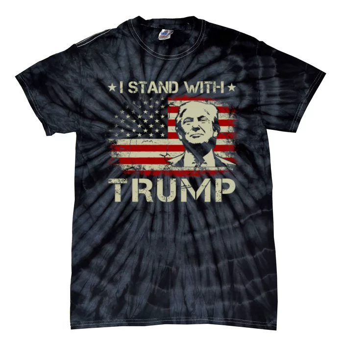 I Stand With Trump Pro Trump Supporter Free Trump Tie-Dye T-Shirt