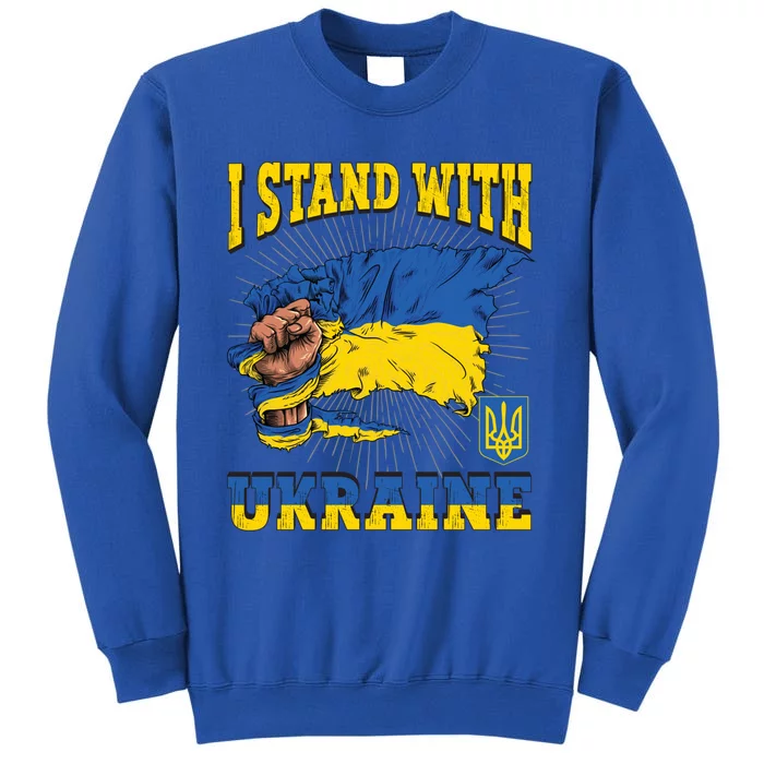 I Stand With Ukraine Ukrainian Fist Flag Gift Sweatshirt