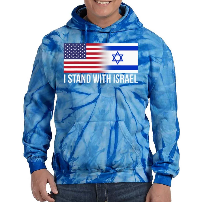 I Stand With Israel Usa Israeli Flag Jewish Tie Dye Hoodie