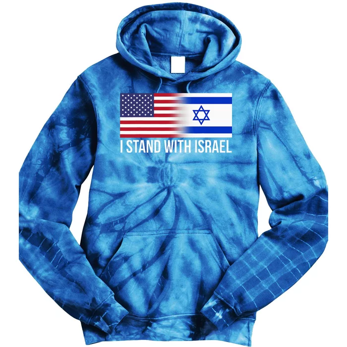 I Stand With Israel Usa Israeli Flag Jewish Tie Dye Hoodie