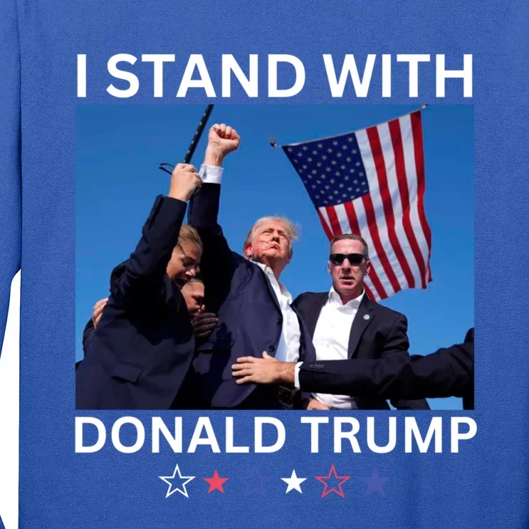 I Stand With Donald Trump After Shooting At Rally Gift Long Sleeve Shirt