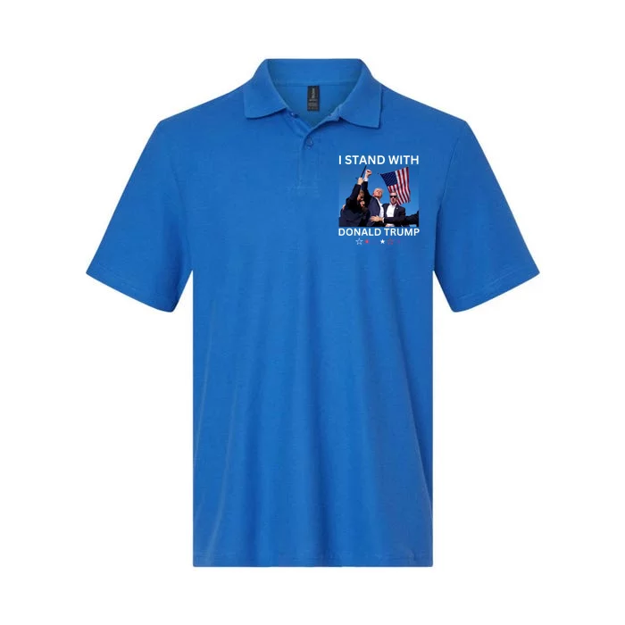 I Stand With Donald Trump After Shooting At Rally Gift Softstyle Adult Sport Polo