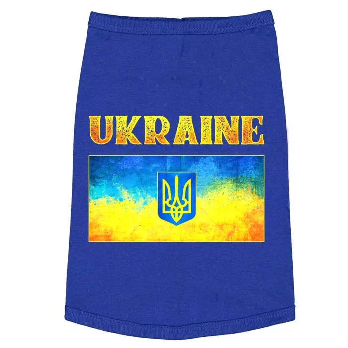 I Stand With Ukraine Cool Gift Ukrainian Flag Ukraine Cute Gift Doggie Tank