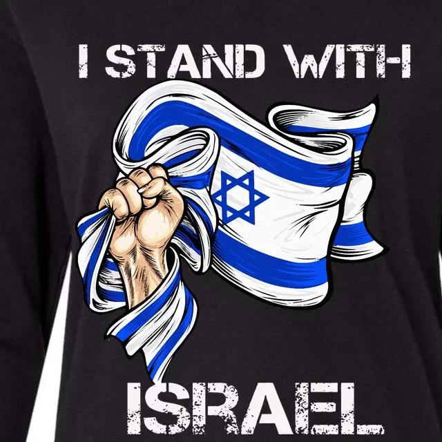 I Stand With Israel Support Israel Love Israeli Brotherhood Womens Cotton Relaxed Long Sleeve T-Shirt