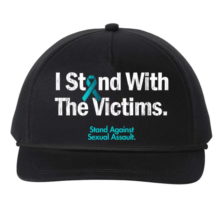 I Stand With The Victims Sexual Assault Awareness Gift Snapback Five-Panel Rope Hat