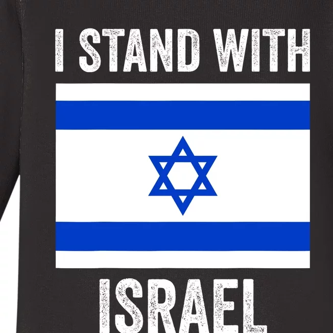 I Stand With Israel Free Israel Baby Long Sleeve Bodysuit