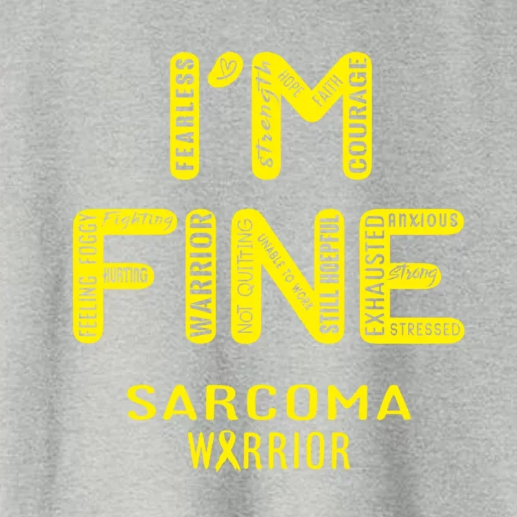 I'm Sarcoma Warrior Cute Gift I Am Fine Gift Women's Crop Top Tee