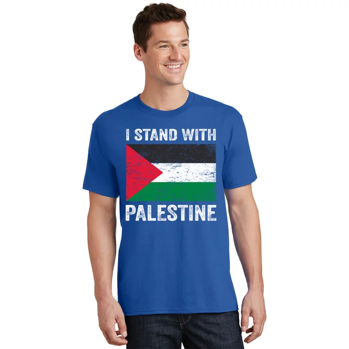 I Stand With Palestine For Their Freedom Palestinians Flag Funny Gift T-Shirt