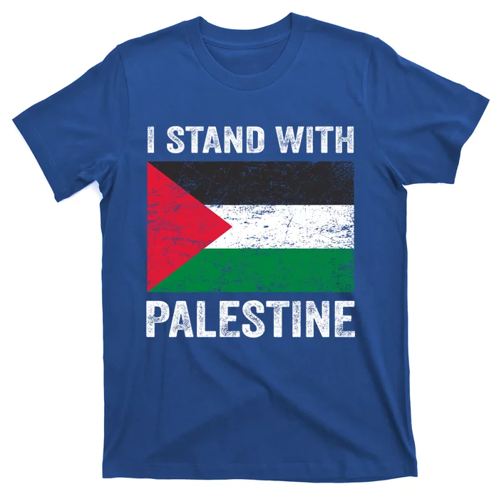 I Stand With Palestine For Their Freedom Palestinians Flag Funny Gift T-Shirt