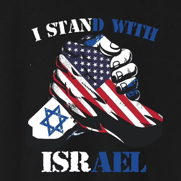 I Stand With Israel Support Israel Love Israeli Brotherhood Women's Crop Top Tee