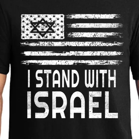 I Stand With Israel America Flag Israel Flag Pajama Set